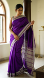 Vikrama zero zari pure silk handwoven kanjivaram saree