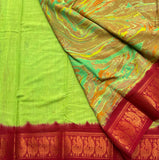 Green Day Sungudi Marbling print with blouse