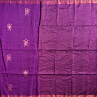 Butterfly Regalia linen handloom saree with two tone inlays