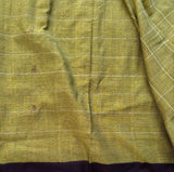Tungavidya handwoven Siddipet gollabhama grid saree with blouse - The Maggam Collective