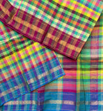 Rukmini multicolour checks Mangalgiri saree with blouse