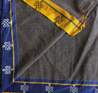 Kshitija handwoven Patteda Anchu saree baby kolam print with blouse