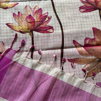 Akula handwoven mangalgiri saree with lotuses