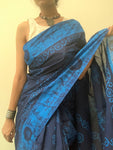 Phalguni- hand dyed Batik Sungudi saree