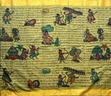Kamaniya Venkatagiri saree with Ramayana Kalamkari print
