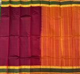 Avantika silk kanjivaram with gap border and blouse - The Maggam Collective
