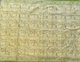 Herbed butter calm mul cotton hand printed saree - The Maggam Collective