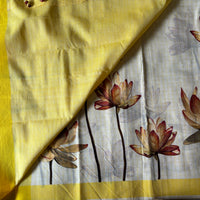 Thaamara handwoven mangalgiri saree with lotuses