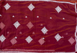 Anagha kolam embroidered tissue by Georgette - The Maggam Collective