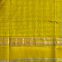 Checkmated silk cotton Paturi handwoven saree