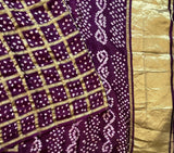 Kavya Gharchola hand knotted bandhej modal silk saree