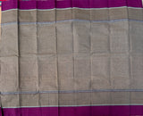 Omana handwoven Narayanpet cotton saree - The Maggam Collective