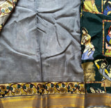 Karuna Bapu Navarasa print on Chennur silk saree