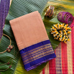 Shakuntala Handwoven Gadwal cotton with silk kuttu border