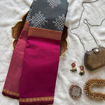 Vasudhakara Kanchi cotton muppangu / mubbagam saree kolam printed
