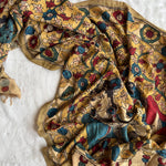 Bapu bomma silk pen kalamkari duppata