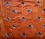 Vibhavari Handwoven Guntur 120 Count Heritage Cotton Saree with hand prints - The Maggam Collective