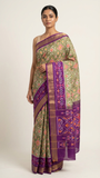 Menaka pure silk Rajkot patola Ikat saree