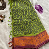 Valarmathi Kanchi cotton saree annapakshi Rudraksha motifs