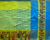 Aishani Contemporary art print on Mangalgiri silk - The Maggam Collective