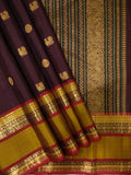 Filter Kaapi and Chamanti handwoven pure silk Kanjivaram saree