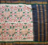 Lopamudra Handwoven Pichwai printed Gadwal cotton with silk kuttu border - The Maggam Collective