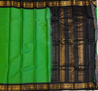 Anasuya Handwoven Gadwal cotton with silk kuttu border