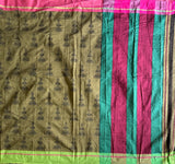 Suravandita handloom cotton Patteda Anchu with jhumka jimikki print