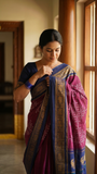 Ojaswi  Kolam block prints Chettinad cotton saree