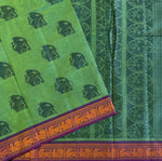 Senbagavalli Kanchi cotton saree Yazhi motifs