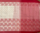 Parishi mul cotton saree with Jamdani bird motifs