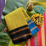 Ahalya Handwoven Gadwal cotton with silk kuttu Ganga Jamuna border