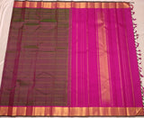 Tarini shot coloured veldhari handwoven pure silk Kanjivaram - The Maggam Collective