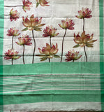 Padma handwoven mangalgiri saree with lotuses