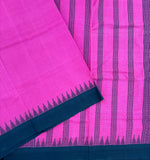 Rani Ponduru handspun and handwoven cotton saree with additional blouse - The Maggam Collective