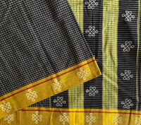 Mithra handwoven Patteda Anchu saree baby kolam print with blouse