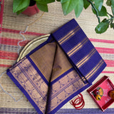 Erin Brockovich Handwoven Guntur 120 Count Cotton Saree - The Maggam Collective