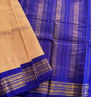 Shakuntala Handwoven Gadwal cotton with silk kuttu border