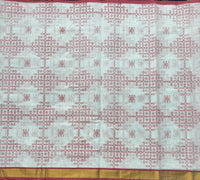 Radhika Handwoven Venkatagiri saree with block printed kolams