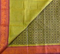 Easwari Kanchi cotton saree annapakshi Rudraksha motifs