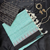 Harithapriya Ponduru handspun and handwoven cotton saree with additional blouse