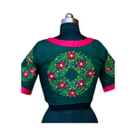 Kusum green embroidered blouse