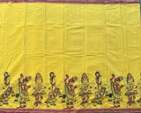 Ekambari handloom Godavari cotton handprinted - The Maggam Collective