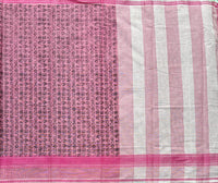 Champaka Priya Chettinad cotton saree with Tamil script print