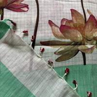 Padma handwoven mangalgiri saree with lotuses