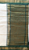 Sheetala white and green cotton Gadwal