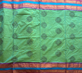 Gayathri Kolam block prints Chettinad cotton saree