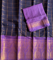 Tripura dancer border zari Kattam Sungudi saree with blouse