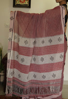 Jagaddhatri handwoven Patteda Anchu saree baby kolam print with blouse