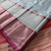 Sky theater kanchipuram inspired silk cotton Mangalgiri saree